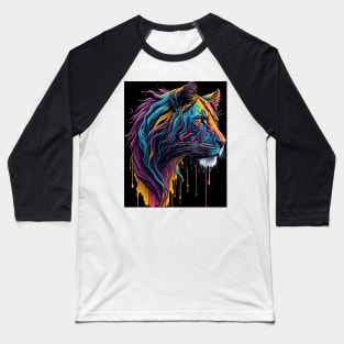 Splash Art of a Lioness Baseball T-Shirt